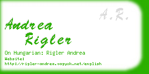 andrea rigler business card